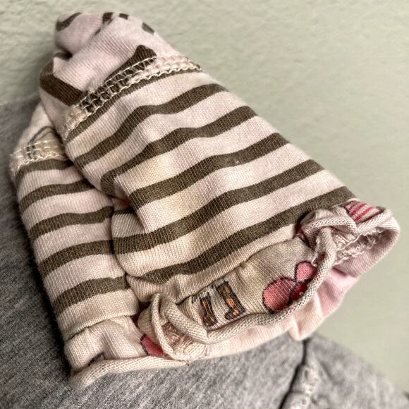 Naartjie Kids Long Sleeve Dots and Stripes Tunic - Gray Pink Brown - 12-18M - Picture 10 of 10